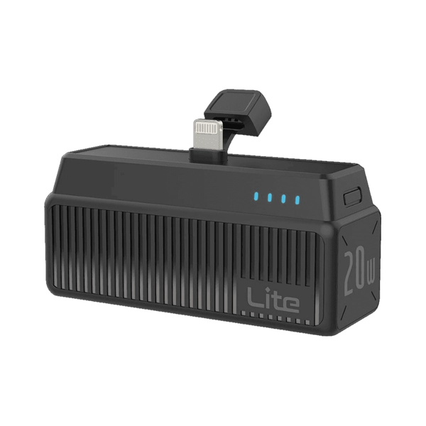 Moxedo Lite Mini-Pocket Power Bank 20W Fast Charging Power Delivery with Lightning Connector and Foldable Phone Stand , 